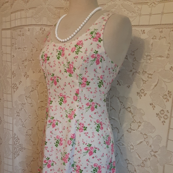 Vtg TRIVIA by CHARM of Hollywood Floral Maxi Dress - Picture 2 of 7